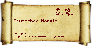 Deutscher Margit névjegykártya